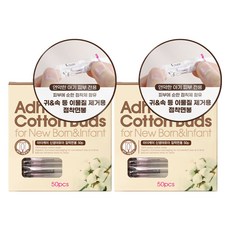 MOTHER-K 孩童棉花棒, 50入, 2盒