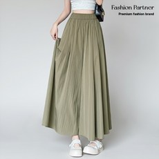 패션파트너 여성용 바스락 밴딩 와이드 롱 스커트 팬츠 치마 바지 4color