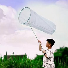 1.4~5m 초대형 화이트 스테인레스 곤충 채집 포충망 잠자리채 강 계곡 낚시 물고기 뜰채, 2m 30mm 50mm 비접이식