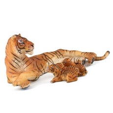 엄마호랑이 아기호랑이 피규어 모형 동물인형 조각상 hol+00211Kj