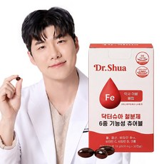 약사아빠 배합 닥터슈아 어린이 철분 엽산 13중 기능성 츄어블 식물성 비헴철 통잠 철분제, 1개, 30정