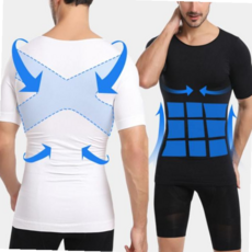 기능성반팔티 남성 보정속옷 보정티셔츠 뱃살보정 식스팩