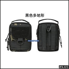 【野戰搖滾】T65 EDC 戰術腰包、側背包附背帶 腰掛包勤務背包手機腰包騎車腰包登山腰包釣魚腰包工具包, 黑色多地形