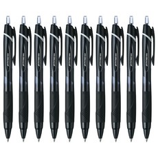 유니볼 제트스트림 유성볼펜 1갑10개입 0.7mm, 블랙 블랙