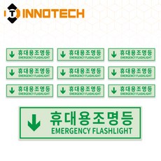 휴대용조명등E 위치표시 야광 스티커 S159-31~33(10개 2SET), 녹색 S159-32, 20개