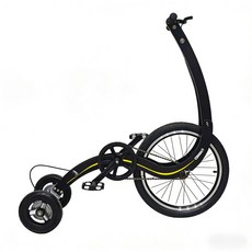 스탠딩 자전거 삼륜 바이크 접이식 싸이클 유산소 서서타는, D. 검은 색, 20inch