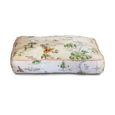 아마존평점4.5+ 미국출고 207855 디즈니 강아지 침대 곰돌이 푸 백 에이커 나무 지도 베이지 직사각형 거싯