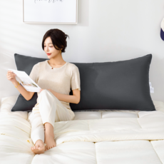 아누베오 사계절 대형 등받이 쿠션 + 커버, 챠콜그레이
