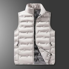 秋冬新款石墨烯馬甲男外套 - 輕薄立領加絨加厚羽絨棉保暖背心