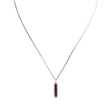 LB 익스클루시브 중고 14K 화이트 골드 다이아몬드 루비 네크리스