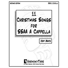 (영문도서) 11 Christmas Songs for SSAA A Cappella: Second Edition Paperback, Harmonytabs Music, English, 9781961735101