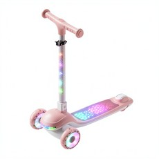 發光滑板車 兒童適用, 櫻花粉 x 防護7件套, 1個