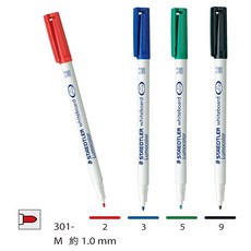 STAEDTLER 施德樓 Lumocolor 極細白板筆 MS301, 1個裝, 黑
