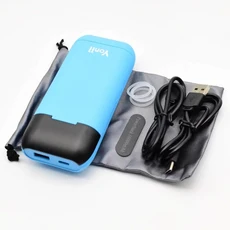 Yonii PD.3 보조베터리 1865021700 LCD 화면 유형-c 배터리 브릭이 포함된 3.7VLi-ion용 2슬롯 소형 휴대용, 01 China Mainland, 01 PD3blue