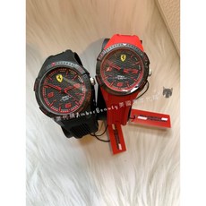 Ferrari 法拉利 APEX 碳纖維元素時尚對錶禮盒 紅黑配色 防水腕錶