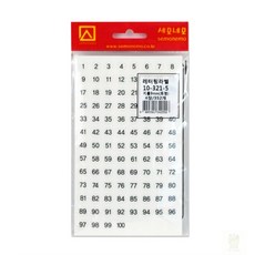 요이찌 투명숫자스티커 (4매) 다꾸스티커