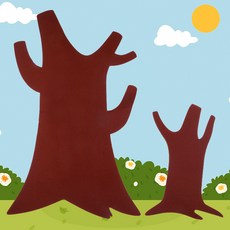 펠트 나무틀 대 소 2개 세트 벨크로 포함 (교실 유치원 환경 구성 공간꾸미기 소품)