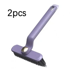 다목적 욕실 타일 바닥 갭 청소 브러시 ​​막 다른 강한 강모 용품 회전 틈새 브러쉬, 04 Purple 2pcs