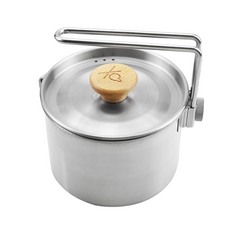 솔로캠핑 스텐 코펠 1인용 백패킹 휴대용 냄비, 단품