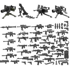 군인 군용 무기 총 호환 블록, 무기블록, 1개