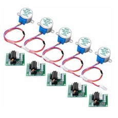 아두이노 드라이버 테스트 모듈에 적합한 드라이버 보드 28BYJ-48 ULN2003 5V 스텝퍼 모터 스텝퍼 모터 DIY 키트 3/5 세트, 5 set