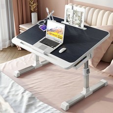 Tixpra 간편 접이식 승강 침대용 컴퓨터 테이블 작은 탁자, 블랙