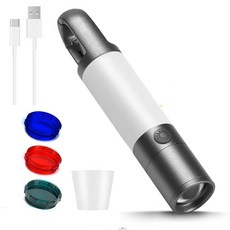 WhiteLaser 강력한직진성 LED 멀티 캠핑 랜턴 손전등 후레쉬 다용도 H20, 1개