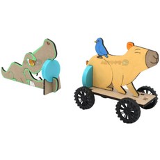 자력 자동차 만들기 카피바라 악어 자석 실험 키트 1인용 과학실험 과학교구 실험세트, 1개