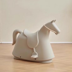 흔들목마 말 놀이기구 키즈놀이 장난감 흔들의자 흔들말, 연회색