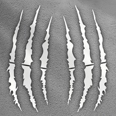 악마 발톱 오토바이 스티커 스크래치 커버 DIY 헬멧 스티커 방수 비닐 자동차 비닐 스티커 차량 장식, White