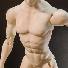 BJD 娃娃男體 壯體 叔體 6分進口樹脂 可自立, 1個, 白肌,6分素體+素頭