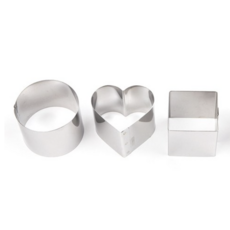 이홈베이킹 무스링 원형 + 하트 + 사각, 2세트