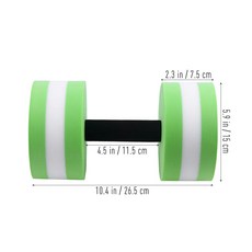 물중 저항 운동용 폼 퍼플 워터 바벨 상체 하체 수중 에어로빅 풀 덤벨, 2. Green