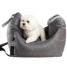 寵物車載墊 狗狗汽車坐墊 加厚透氣 適用於10KG以下寵物, 1個, 灰色款