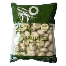 토박이마을 강원도 고기 감자만두 폭신쫄깃 식감과 육즙가득 떡국 전골 찐만두 군만두, 1.5kg, 1개