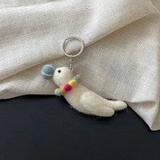 羊毛氈拎包兔子掛件 約16cm鑰匙圈款, 海豚 - 鑰匙圈款, 1件