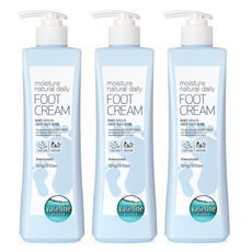 바세린 모이스처 풋크림 /데일리 고보습 케어, 500ml, 3개, 3개입