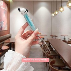 스테인리스 실리콘 포크 스푼 세트 귀여운 디자인 가정용 식기, 포차코 스틸 포크, 1개, 기본 색상