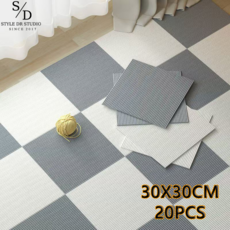 스타일닥터 셀프시공 점착식 데코타일 30x30cm 20매 조립식 바닥매트 층간소음 방지 내구성 강화, 20개, 연한 회색