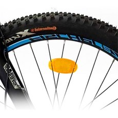 퍼플업 야간라이딩 안전 라이트 자전거 바퀴 반사판 1개입, 오렌지