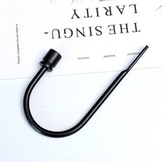 모던 심플 U자형 커튼 걸이 벽 걸이 벽 걸이 아연 합금 유럽식 커튼 프리 걸이 볼 결속 후크 액세서리, 블랙 원, 1개