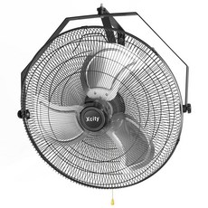 XCITY 시티 50.8cm(20인치) 금속 벽걸이 팬 최대 5500 CFM 고속 진동 벽 팬 3가지 속도 및 360° 조절 가능한 기울기 상업 차고 작업장 창고용