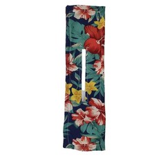 경량 프렌치 빈티지 헤어밴드 한국어 프린트 헤어밴드 레이지 헤어밴드 헤어밴드 - 파란색과 빨간색 꽃 그리고 초록색 잎