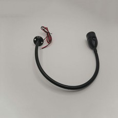 마그네틱 부착 작업등 LED CNC 공작 기계 조명 유연한 L40cm 구즈넥 작업장 작업 램프 실버 블랙 산업용 3W DC12V 24V, 3000K, 02 Base C black, 1개