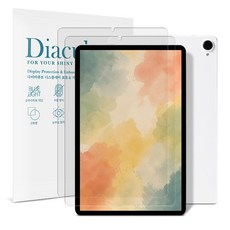 다이아큐브 베이직스 베이직탭Air 10.1 고투명 고경도 8H 유리하드코팅 항균코팅 충격방지강화된 블루라이트차단 액정보호필름 2P 간편부착, 2개, 8H 유리코팅 항균 블루라이트차단
