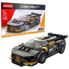 AchKo 澳可 仿真跑車模型積木 330PCS 小顆粒 世界名車 滑行跑車, 1個