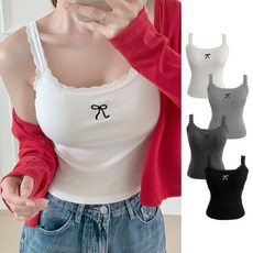 [수앤수][캡내장] 린저 리본 자수 레이스 나시 (26C018)