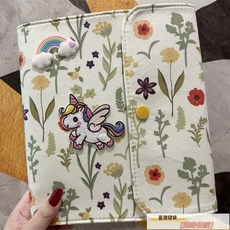 可愛馬寶寶報告單資料冊2025年孕媽孕期産檢收納冊活頁軟布檔案冊, 飛馬 粉熊布質收納冊, 1個