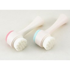 海蒂小舖 矽膠雙面洗臉刷 潔面刷 雙頭矽膠軟毛手動洗臉神器, 1個