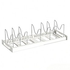 냄비 정리대 주방 선반 다용도 수납형 주방 조리도구 정리용, 화이트, 1개